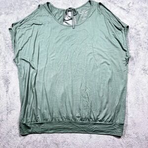 Torrid Open Shoulder Tie Back Top Women's Plus 2X Sage Green Super Soft